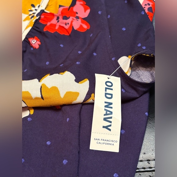 Old Navy Floral Sleeveless Dress - Navy - Lightweight size M Tall. NWT - Picture 8 of 14